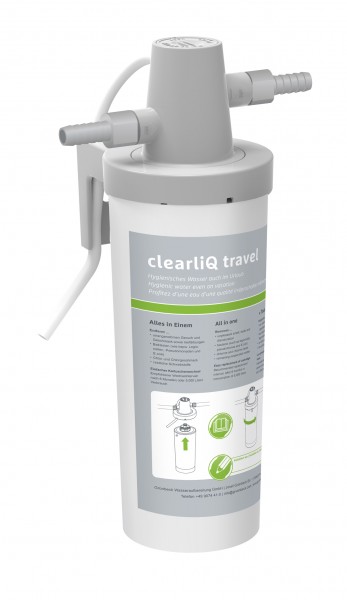 Water filter clearliQ travel powered by Grünbeck